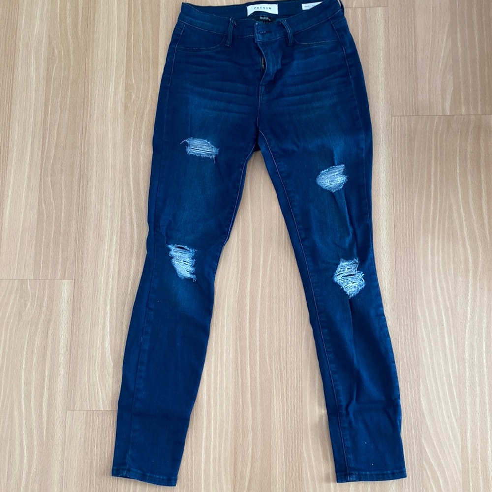 Pacsun Dark Wash Super Stretch Jegging - Size: 25S